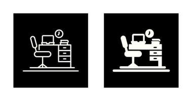 Office Desk Vector Icon