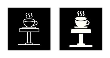 icono de vector de mesa de café