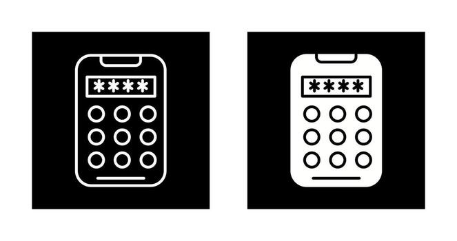 icono de vector de código pin