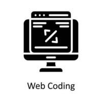 web codificación vector sólido icono diseño ilustración. usuario interfaz símbolo en blanco antecedentes eps 10 archivo