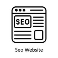 Seo Website Vector  outline Icon Design illustration. Seo and web Symbol on White background EPS 10 File
