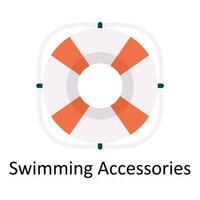 Swimming Accessories Vector  Flat Icon Design illustration. Sports and games  Symbol on White background EPS 10 File