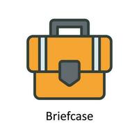 Briefcase Vector Fill outline Icon Design illustration. Seo and web Symbol on White background EPS 10 File