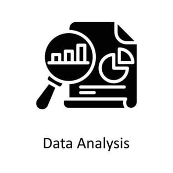 Data Analysis Vector Solid Icon Design illustration. Seo and web Symbol on White background EPS 10 File