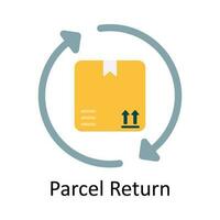 Parcel Return Vector  Flat Icon Design illustration. Ecommerce and shopping Symbol on White background EPS 10 File