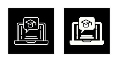 icono de vector de aprendizaje electrónico