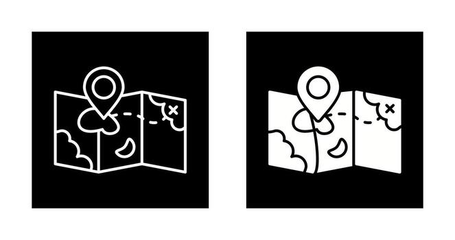 icono de vector de mapa