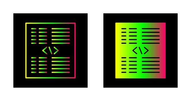 Piece of Code Vector Icon