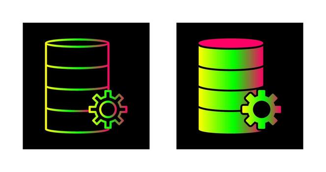 Unique Database Management Vector Icon