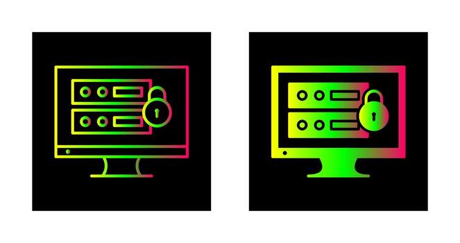 icono de vector de seguridad de datos único