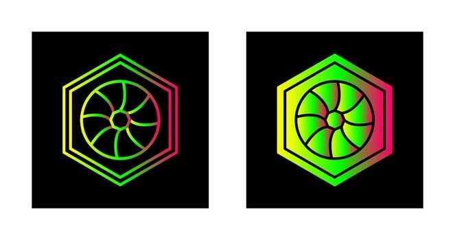 Unique Hexagonal Diaphram Vector Icon