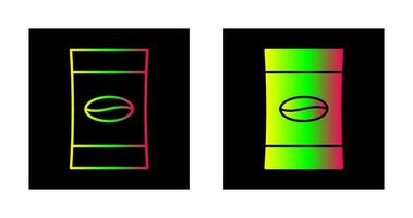 icono de vector de paquetes de café