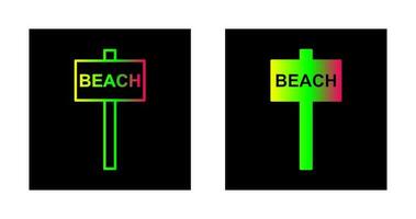 Beach Sign Vector Icon