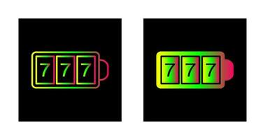 máquina tragamonedas con sietes vector icono