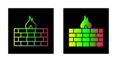 Unique Firewall Vector Icon