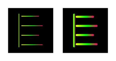 icono de vector de alineación izquierda único