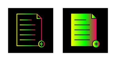 icono de vector de archivo de adición único