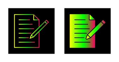 icono de vector de documento de edición único