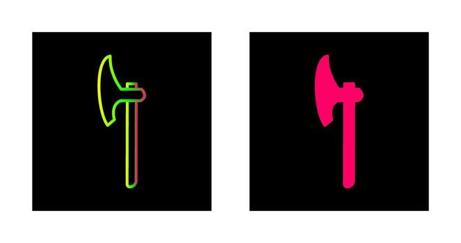 icono de vector de hacha único