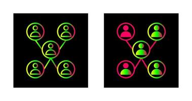 Unique Company Network Vector Icon