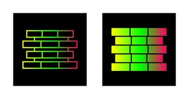 icono de vector de ladrillos únicos