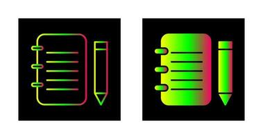 icono de vector de bloc de notas único