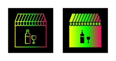 icono único de vector de café y bar