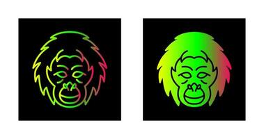 icono de vector de orangután