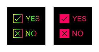 Yes No Option Vector Icon