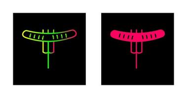 Salchicha en icono de vector de horquilla