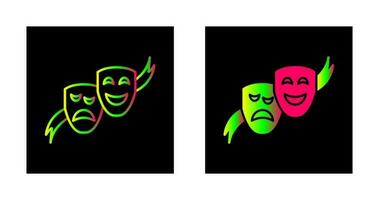 icono de vector de máscaras de teatro