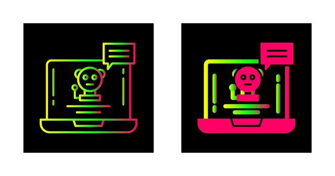 icono de vector de bot de chat