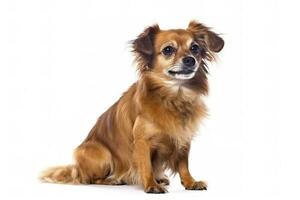 Studio shot of an adorable Dachshund looking curiously at the camera, generate ai photo