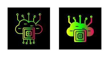 icono de vector de computación en la nube