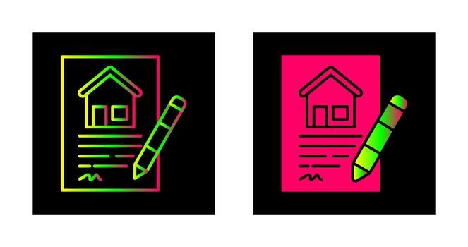 icono de vector de contrato