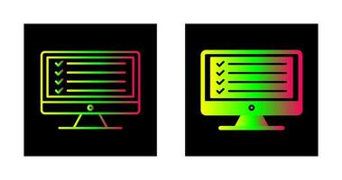 Online Checklist Vector Icon