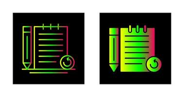 icono de vector de notas revisadas