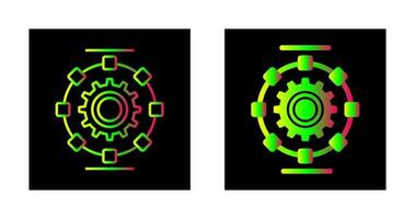 icono de vector de proceso automatizado