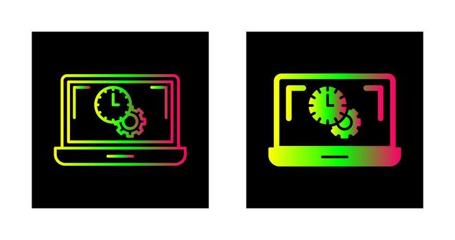 icono de vector de tiempo flexible