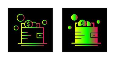 icono de vector de billetera