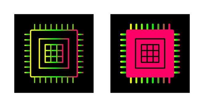 icono de vector de procesador