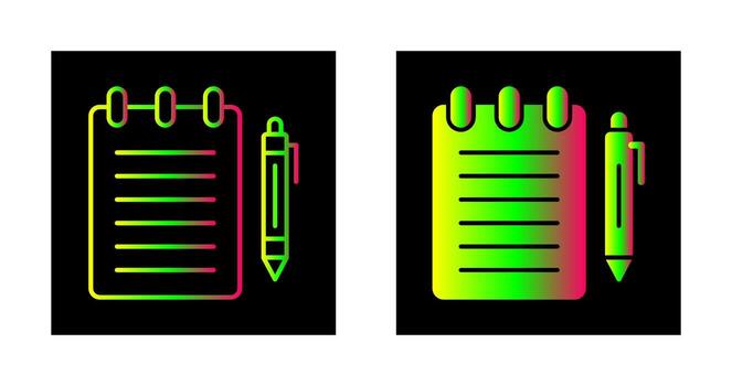 icono de vector de bloc de notas