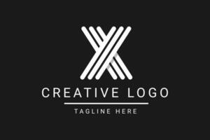 inicial letra X logo. X letra logo en blanco con sombra usable para negocio y marca logotipos plano vector logo diseño modelo elemento.