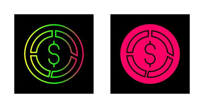icono de vector de gráfico circular