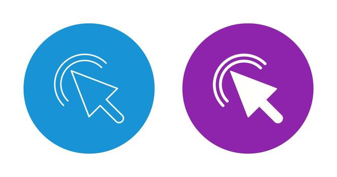 haga clic en icono vectorial vector