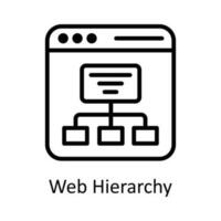 Web Hierarchy Vector  outline Icon Design illustration. Seo and web Symbol on White background EPS 10 File
