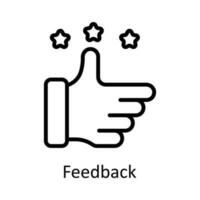 Feedback   Vector  outline Icon Design illustration. User interface Symbol on White background EPS 10 File