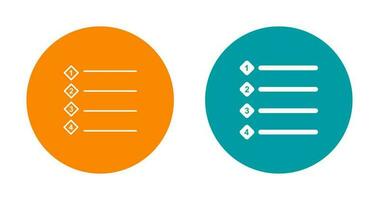 Unique Numbered list Vector Icon