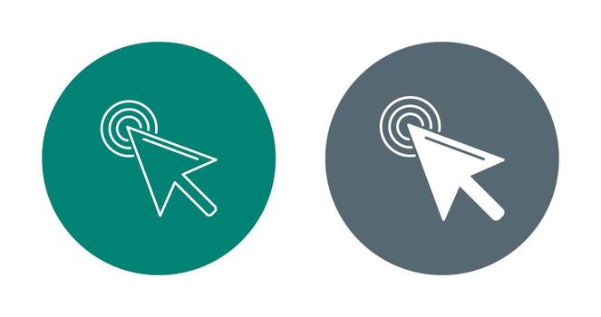 icono de vector de clic único