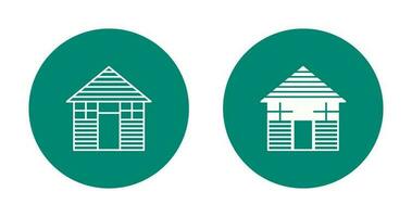 Wood Cabin Vector Icon